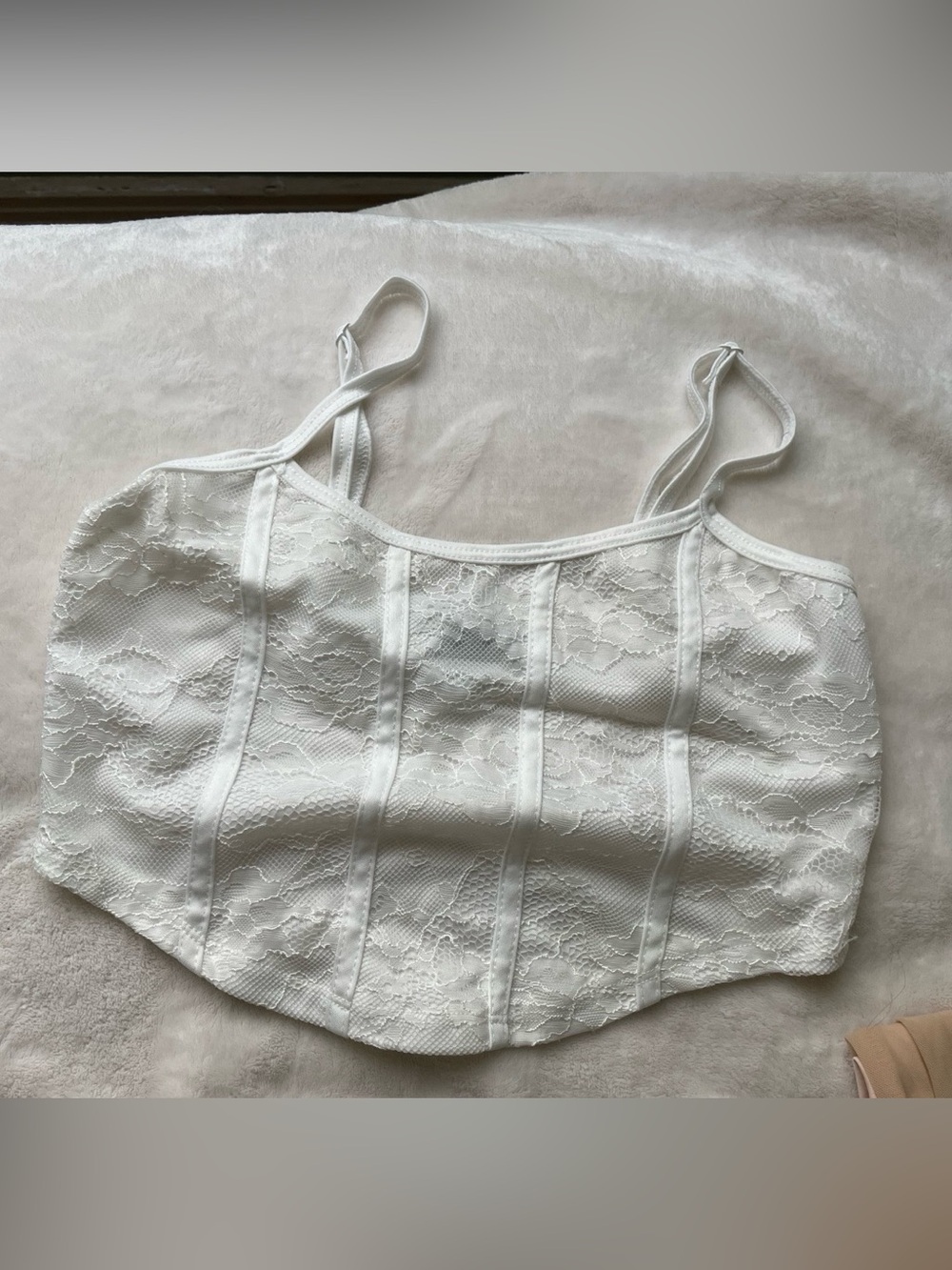 Streetwear Society White Lace Bustier Top